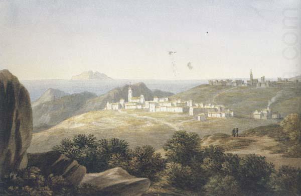 The Coast and Fort of Ferrajo,on the island of Elba (mk47), John  warwick smith